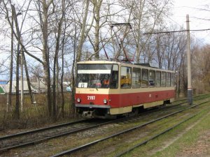 Поездка на трамвае марки Tatra T6B5SU