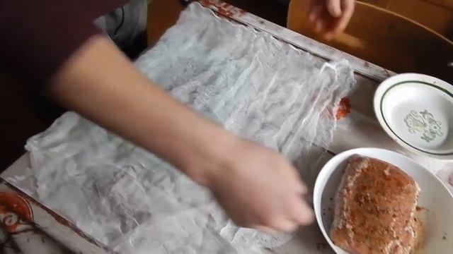 вяленое мясо в домашних условиях, холодная сушка мяса, полендвица по-беларускики кумпячек бастурма