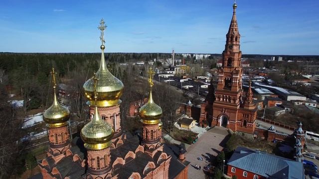 Аэросъёмка??? Гефсиманский Черниговский Скит. Сергиев Посад смотреть онлайн