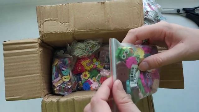 Посылка с Aliexpress. Пуговицы. Unboxing buttons. Видеообзор. Ссылки в описании. смотреть онлайн