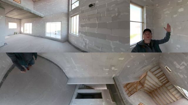 Второй свет в гостиной дома из газобетона в Балтийской Слободе | 360°