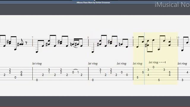 Guitar TAB - Stefan Grossman : Allisons Piano Blues | Tutorial Sheet Lesson #iMn смотреть онлайн