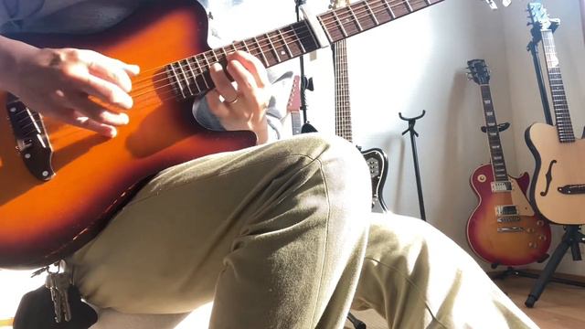 【タッピングハーモニクスは癒し】小鳥のさえずりで起こされたのでそれっぽいギターフレーズを弾いただけFACGCD capo9 impro.righthandguitar【SCHECTER OL-FL】