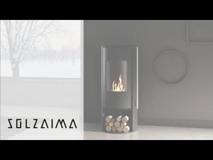 Печь-камин Solzaima Amber Porte Vidro: горение
