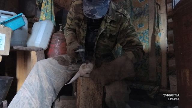 Прижигание рогов козлятам. Часть 2