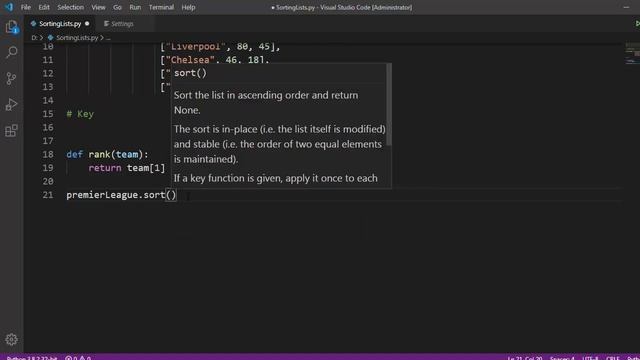 Sorting Lists In Python Arabic Tutorial || Key And Reverse Usage