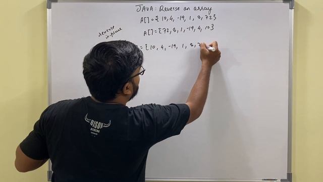 Java program to reverse an array using loops (iteratively) смотреть онлайн