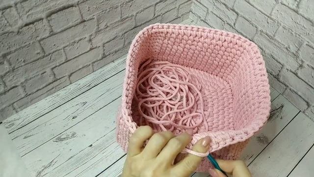 Квадратная корзинка /готовая работа 1/