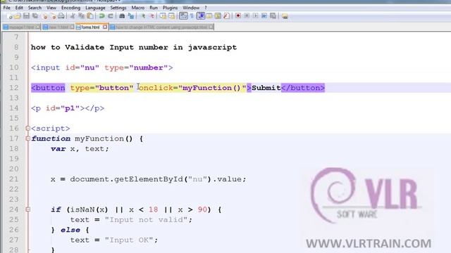 How to Validate Input number in JavaScript--English 59-vlr training