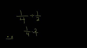 Divide the Fractions: Example with 1/4 divided by 1/2