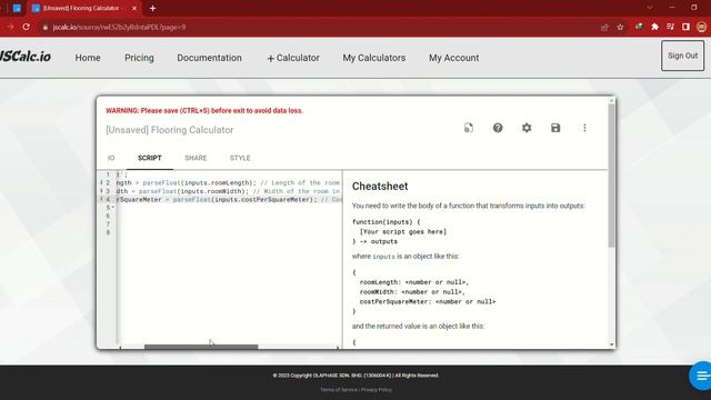 JSCalc Flooring Calculator Demo - How To Create Custom Flooring Calculator