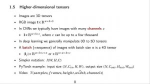 DLFVC - 03 - Tensors as Data Structure for Deep Learning