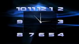 Blue Abstraction Clock Screensaver - Часы скринсейвер