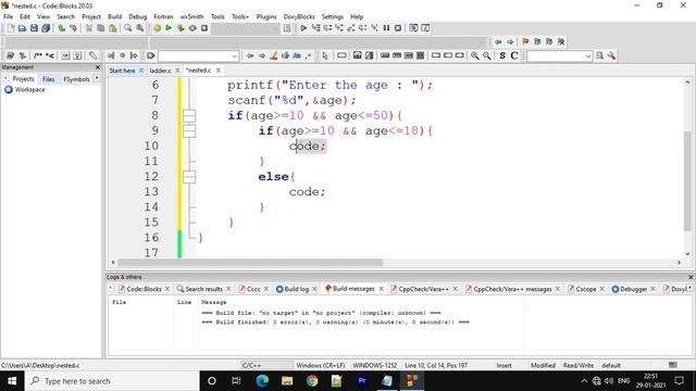 Nested if else in C Language | C Tutorial in Hindi #15