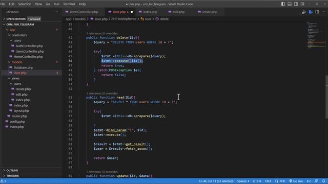 Пишем с нуля "Mini CRM system" на PHP8 & SQL используя ООП. Часть - 3
