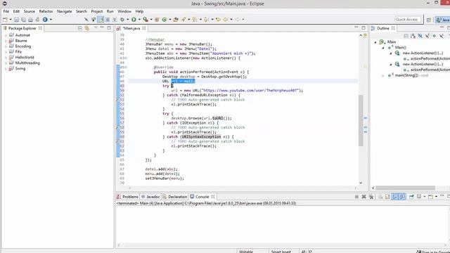 Java für Fortgeschrittene - Swing - Menüs смотреть онлайн