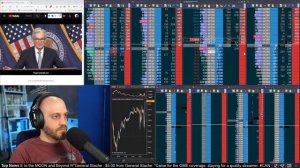 Federal Reserve.  Live Day Trading Futures Order Flow 01 Nov 2023