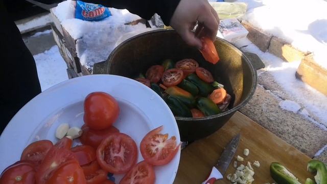 Мясо Косули в казане на углях