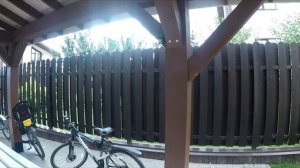 Деревянный навес 6х9м из клееного бруса со стыковкой к дому. Проект и монтаж - Московские Навесы.