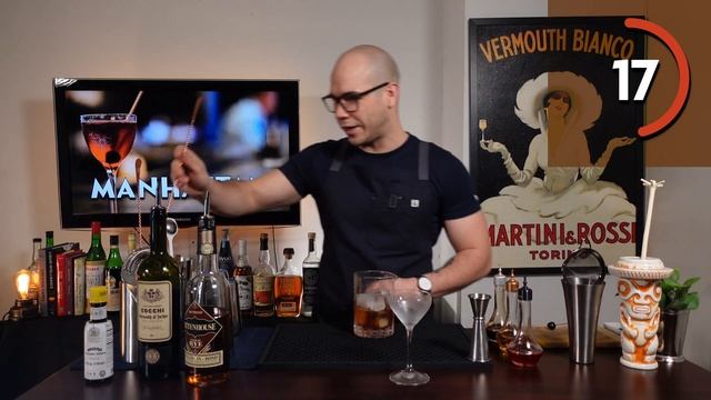 Cómo hacer un buen MANHATTAN | Cocteles Clásicos | NYC Bartender смотреть онлайн