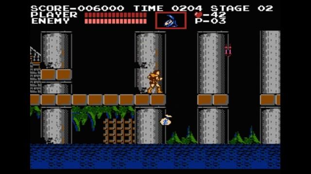 Dendy (Famicom,Nintendo,Nes) 8-bit Castlevania 1часть Stage 1.avi