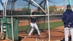 Padres SS Gabriel Arias BP 3/1/2018