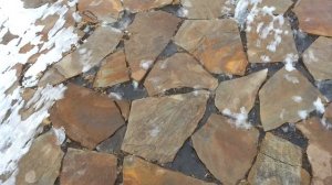 Мощение сланца. Садовые дорожки из сланца.