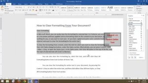 How To Clear Formatting From Entire Text in Documents in Microsoft Word 2016 Tutorial