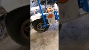 мопед из триммера и старого велосипеда