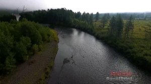 Река Чикой, верховья. Утренний полет на квадрокоптере.