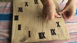 Loft style clock. Часы Лофт 100% массив дуба. Неровный квадрат.