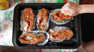 Кета в духовке за 1 час