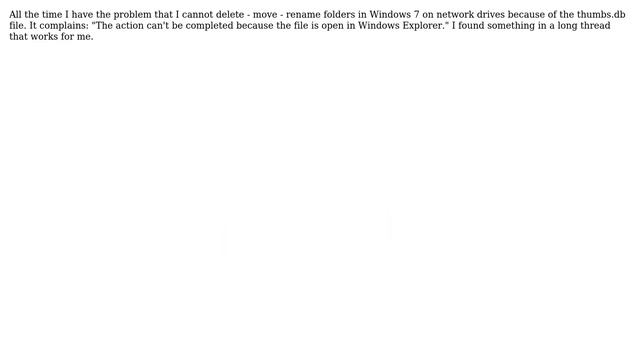 thumbs.db the file is open in windows explorer смотреть онлайн