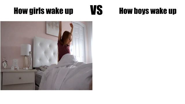 How Girls wake up VS How the Boys wake up смотреть онлайн