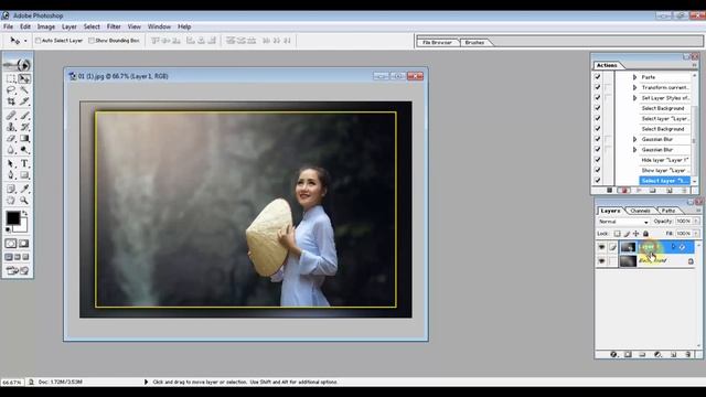 How To Set Border In Photoshop 7 0 1 Click Unlimited Border Photos Vickey Bhelave смотреть онлайн