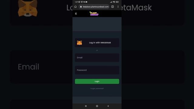 conectando pvu a metamask en android (kiwi browser)