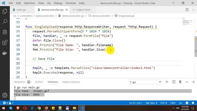 Single and Multiple File Upload in Golang Web Application