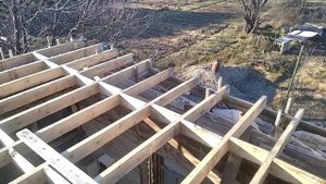 Перекрытие первого этажа. Деревянные лаги с шагом.19 октября 2022 г.