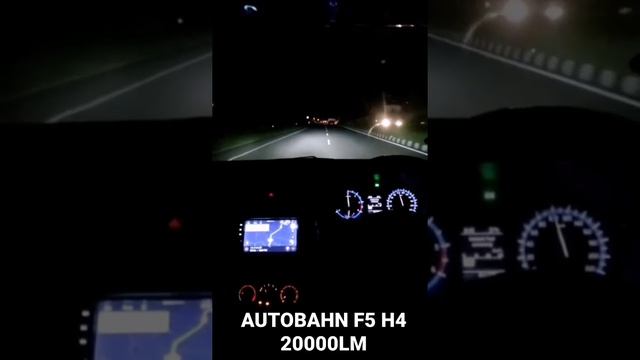 AUTOBAHN F5 H4 Dual beam 110W 20000lm on Suzuki S Cross high speed light intensity test