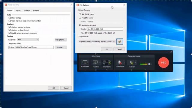 Камтазия 9: Как настроить программу, чтобы освободить место на диске "С". Часть 2 смотреть онлайн