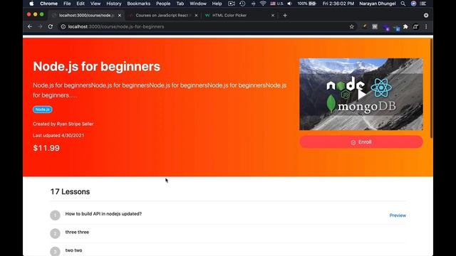 React Node MERN Stack Udemy Clone Elearning LMS Marketplace смотреть онлайн