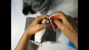 Сухое валяние / Сова -  Мини мастер класс