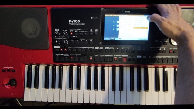 Korg PA 700 Lyrics. Отображение текста песен. Русский текст. Управление текстом песни.