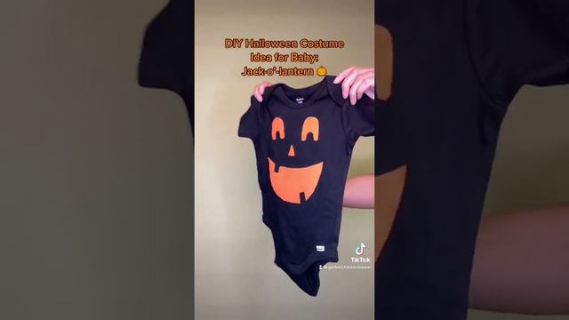 Jack-O-Lantern Pumpkin Onesies 🎃 DIY Halloween Costume for Baby