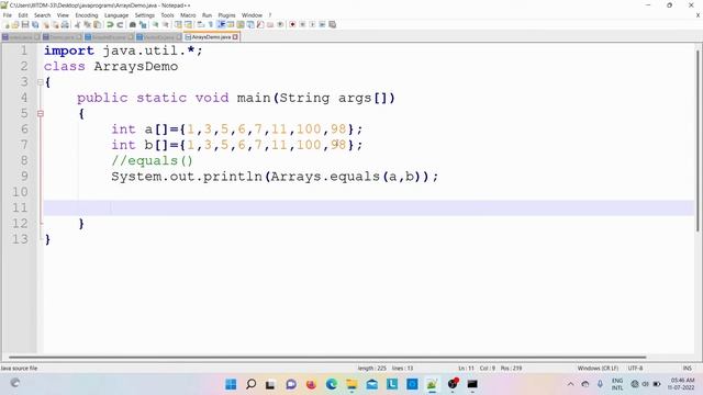 Arrays class and StringTokenizer class in java | Important classes in util package | Core java