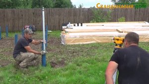 Свайно-винтовой фундамент для каркасного дома / Фундамент на винтовых сваях /  свайный фундамент