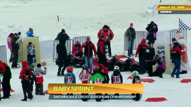 FIM EUROPEAN SNOWCROSS CHAMP./ ЧЕМПИОНАТ ЕВРОПЫ по кроссу на снегоходах. 4 этап 2015. Baby cross смотреть онлайн