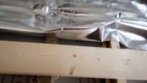 Каркасная баня своими руками. Пол в парной. Водосток. Подиум под печь. 7