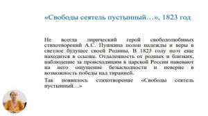 Русский язык и литература, 9-й класс, Свободолюбивая лирика А.С. Пушкина