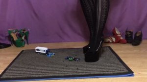 Toy cars crush with high heels
